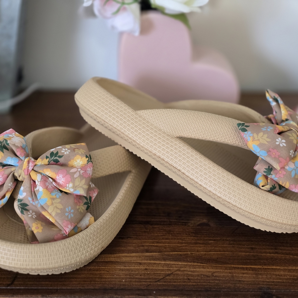 Floral Bow Sandals
